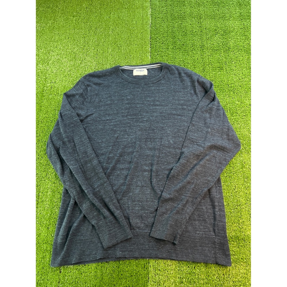 Old Navy Mens Gray Heathered Long Sleeve Crew Neck Knit Pullover Sweater XL